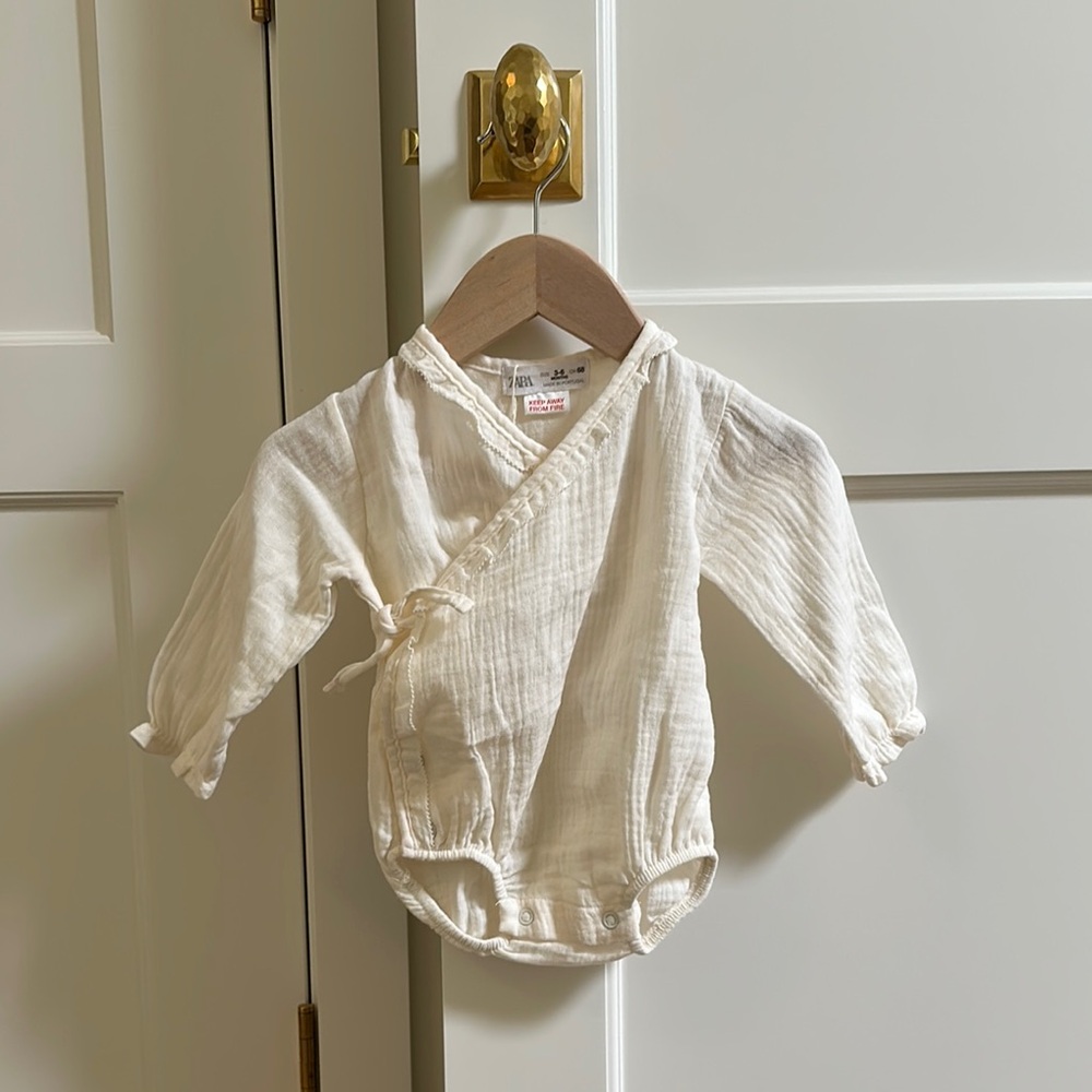 Cream Baby Wrap Onesie